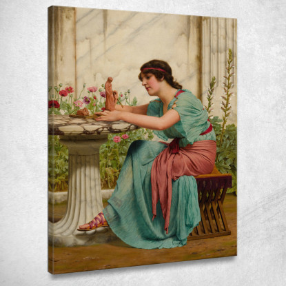 A Dilettante John William Godward jwg4 quadro stampato su tela