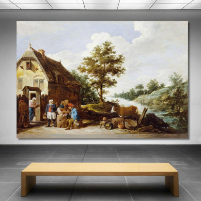 Un’Osteria Sul Fiume David Teniers The Younger dty14 quadro stampato su tela