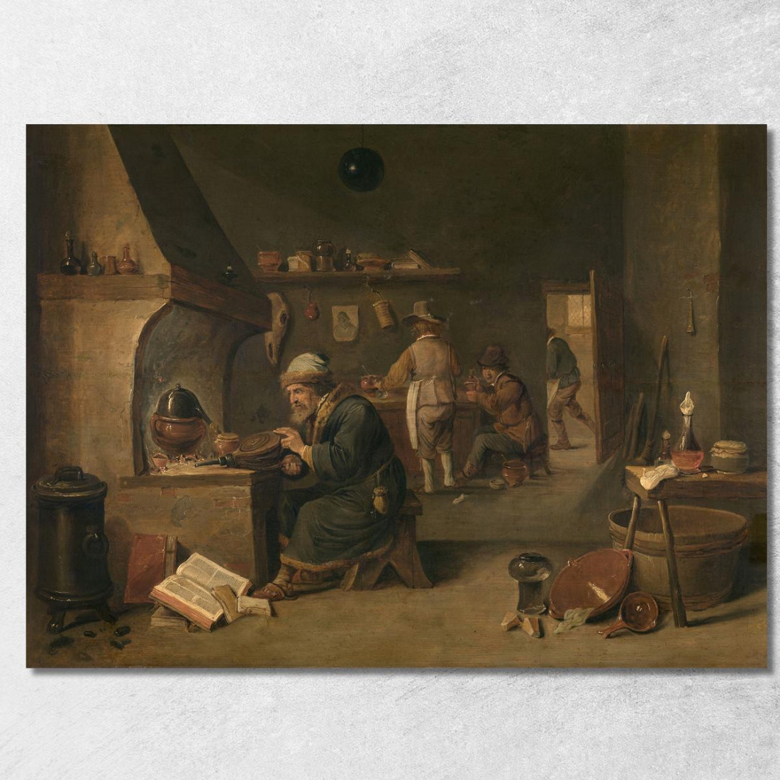 L'Alchimista David Teniers The Younger dty20 quadro stampato su tela