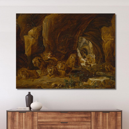 Daniele Nella Fossa Dei Leoni David Teniers The Younger dty33 quadro stampato su tela