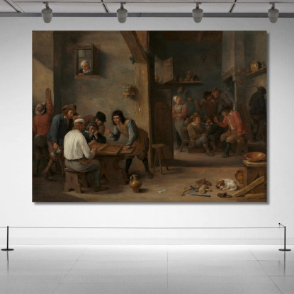 Partita Di Tric-Trac David Teniers The Younger dty38 quadro stampato su tela