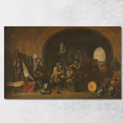 Stanza Della Guardia David Teniers The Younger dty40 quadro stampato su tela