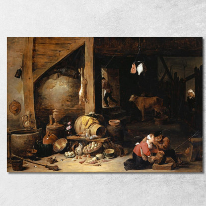 Nella Stalla David Teniers The Younger dty45 quadro stampato su tela