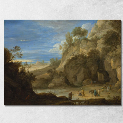 Paesaggio Con Un Accampamento Di Zingari David Teniers The Younger dty52 quadro stampato su tela