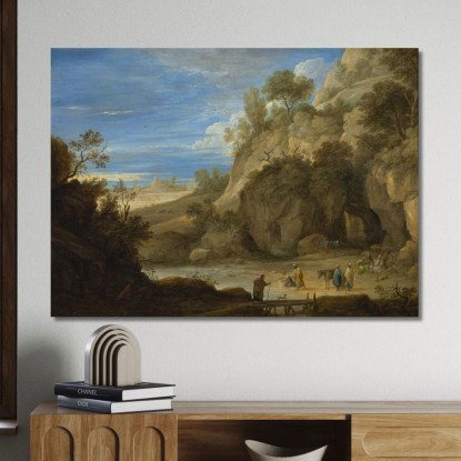 Paesaggio Con Un Accampamento Di Zingari David Teniers The Younger dty52 quadro stampato su tela
