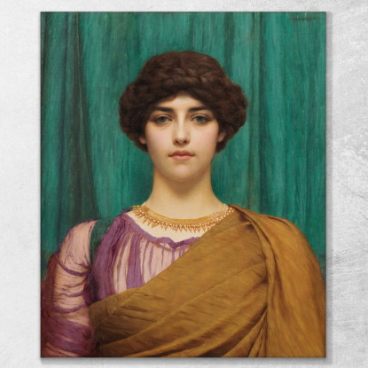 Una Dama Pompeiana John William Godward jwg9 quadro stampato su tela