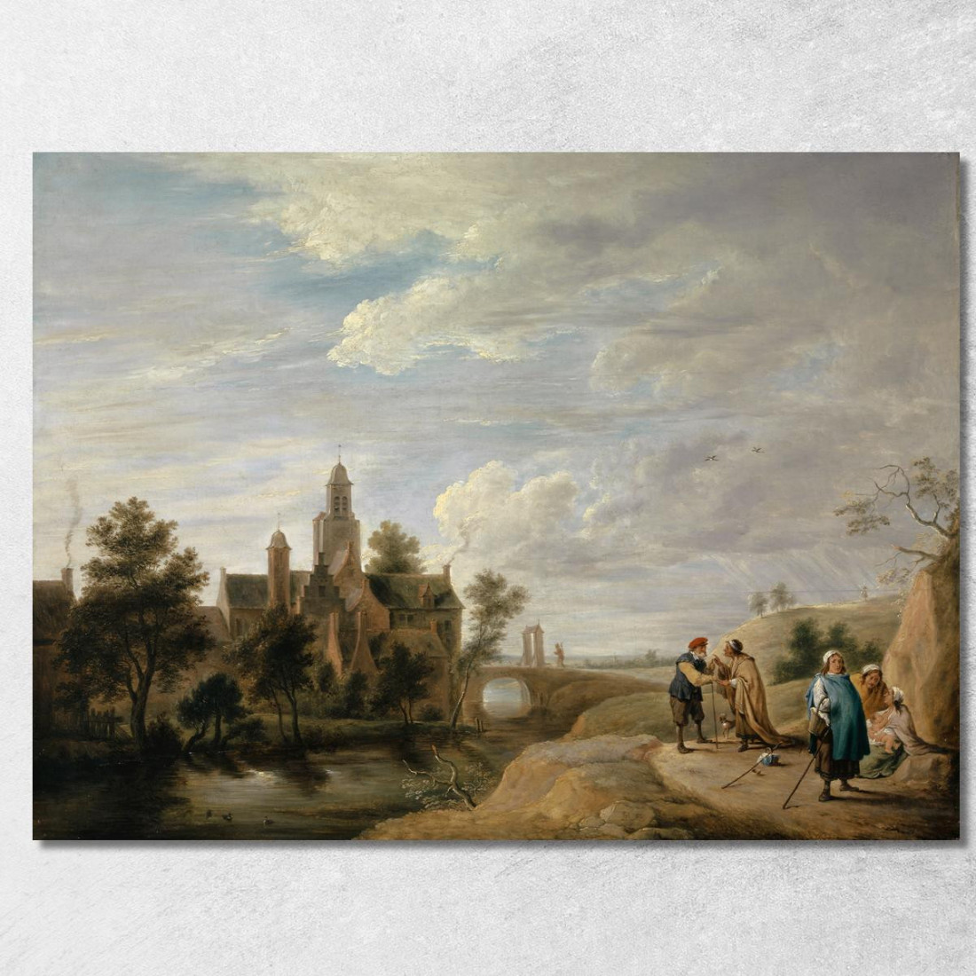 Paesaggio Con Figure Di Staffage David Teniers The Younger dty55 quadro stampato su tela Paesaggio Con Figure Di Staffage David Teniers The Younger dty55 quadro stampato su tela