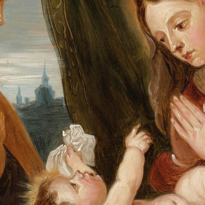 Madonna Col Bambino E San Luigi Di Tolosa David Teniers The Younger dty56 quadro stampato su tela