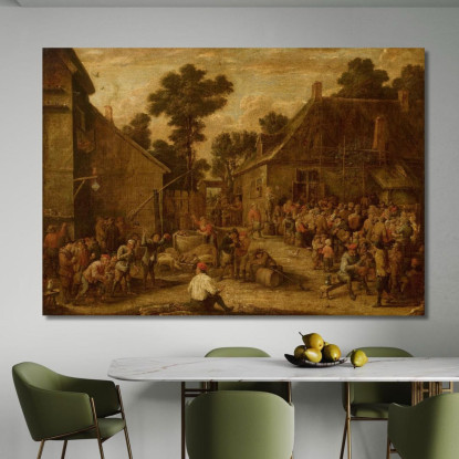 Festa Campestre David Teniers The Younger dty58 quadro stampato su tela