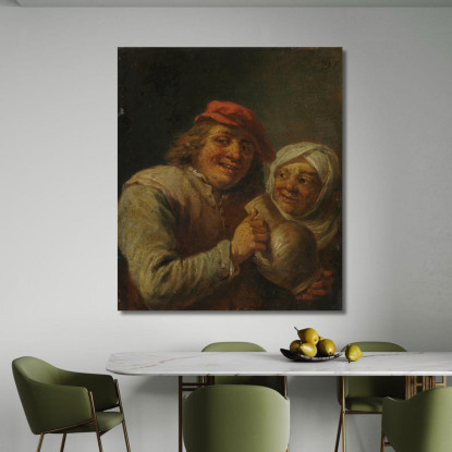 Vecchio E Vecchia David Teniers The Younger dty61 quadro stampato su tela