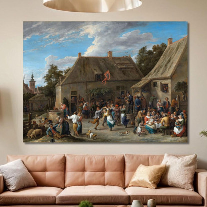 Kermesse Contadina David Teniers The Younger dty62 quadro stampato su tela