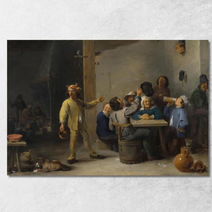 Contadini Che Celebrano L'Epifania David Teniers The Younger dty63 quadro stampato su tela