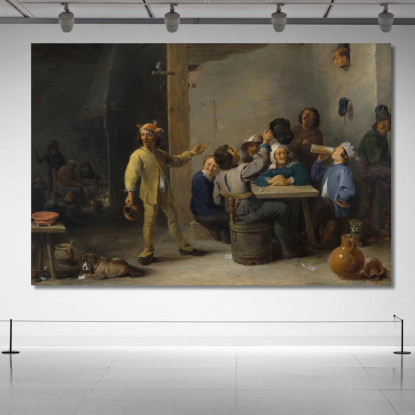 Contadini Che Celebrano L'Epifania David Teniers The Younger dty63 quadro stampato su tela
