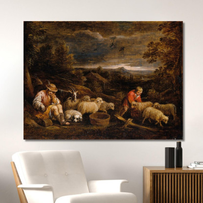 Pastori E Pecore David Teniers The Younger dty73 quadro stampato su tela