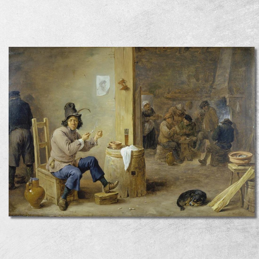 Fumatore In Una Locanda David Teniers The Younger dty75 quadro stampato su tela