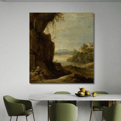 Paesaggio Meridionale Con Sant'Antonio Eremita David Teniers The Younger dty79 quadro stampato su tela