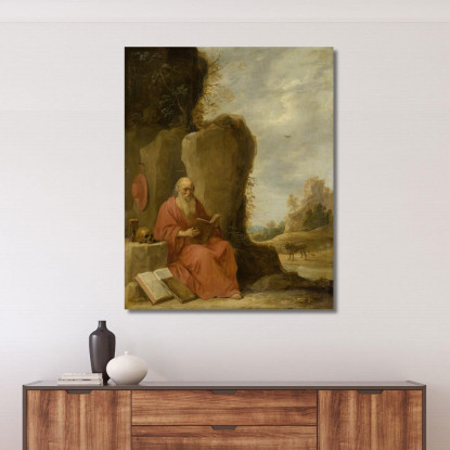 San Girolamo Nel Deserto David Teniers The Younger dty80 quadro stampato su tela