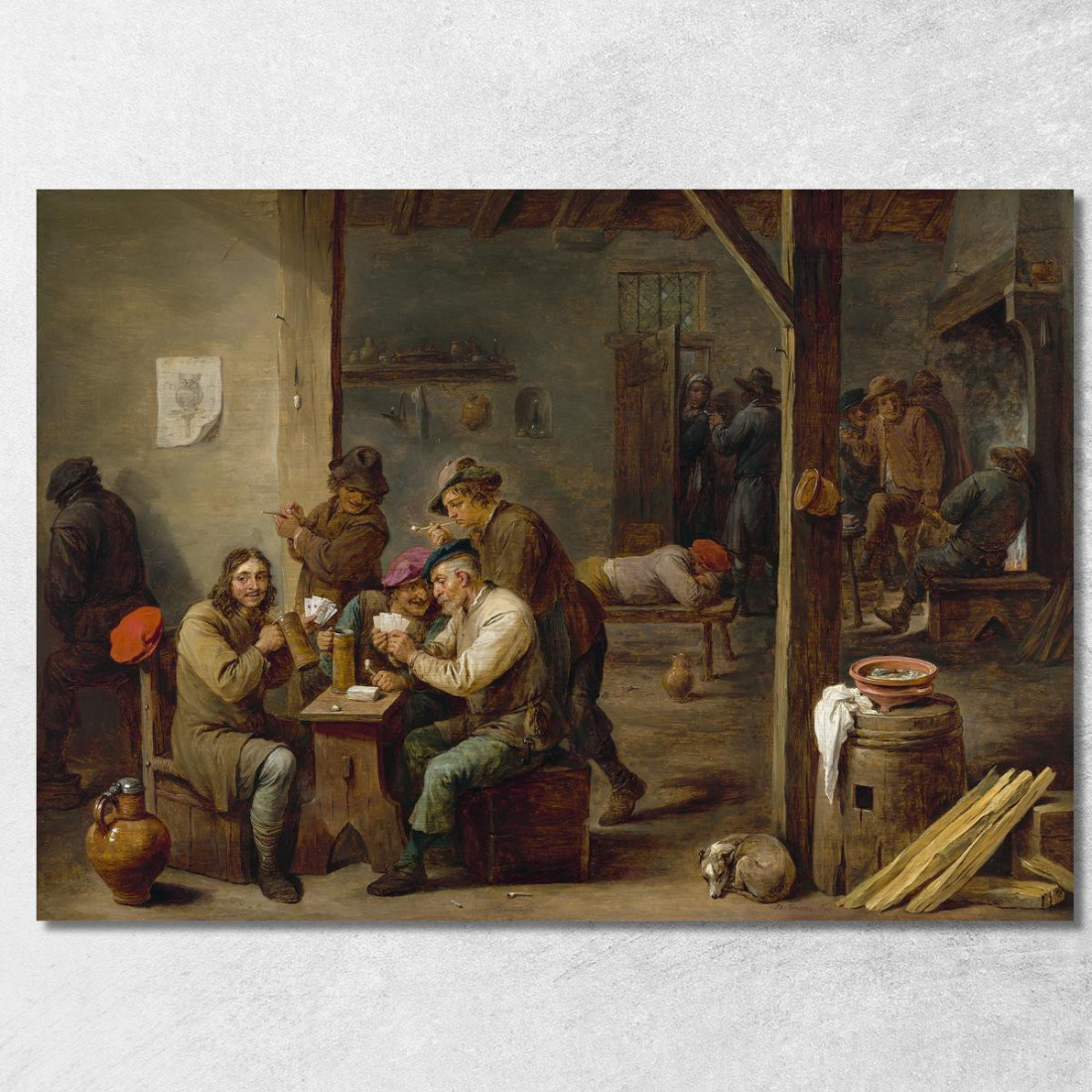 Scena Di Taverna David Teniers The Younger dty84 quadro stampato su tela Scena Di Taverna David Teniers The Younger dty84 quadro stampato su tela