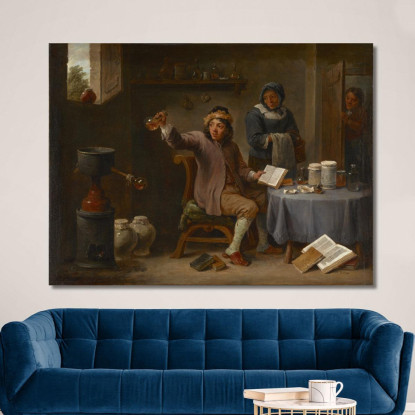 La Consultazione David Teniers The Younger dty90 quadro stampato su tela