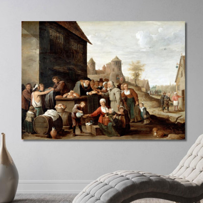 Le Sette Opere Di Misericordia Corporale David Teniers The Younger dty103 quadro stampato su tela