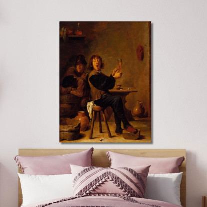 Il Fumatore David Teniers The Younger dty104 quadro stampato su tela