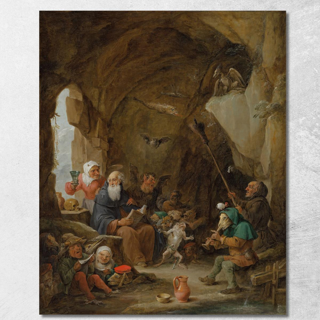La Tentazione Di Sant'Antonio David Teniers The Younger dty107 quadro stampato su tela La Tentazione Di Sant'Antonio David Teniers The Younger dty107 quadro stampato su tela
