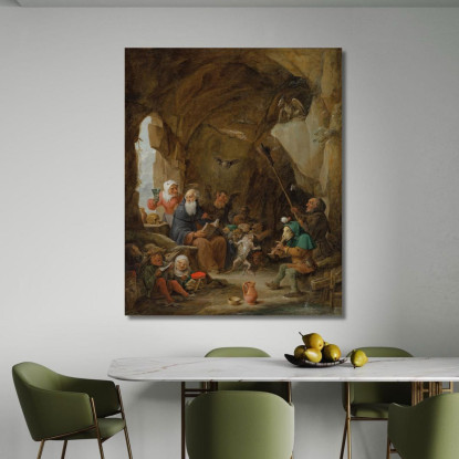 La Tentazione Di Sant'Antonio David Teniers The Younger dty107 quadro stampato su tela