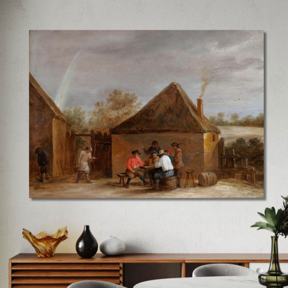 Scena Di Villaggio David Teniers The Younger dty113 quadro stampato su tela