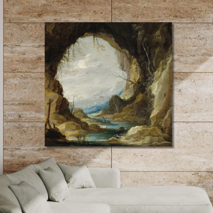 Vista Da Una Grotta David Teniers The Younger dty114 quadro stampato su tela