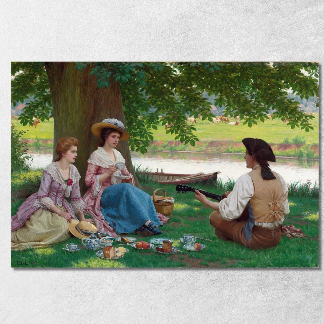 Una Festa In Campagna Edmund Blair Leighton ebl4 quadro stampato su tela Una Festa In Campagna Edmund Blair Leighton ebl4 quadro stampato su tela