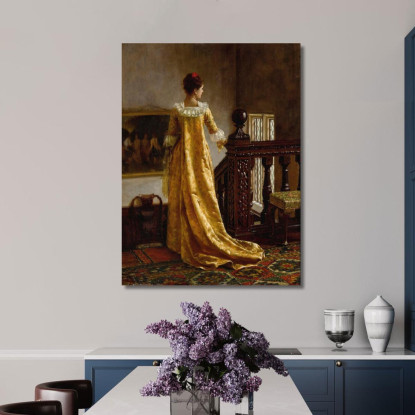 Qui M'Aime Me Suit (Chi Mi Ama Mi Segua) Edmund Blair Leighton ebl17 quadro stampato su tela