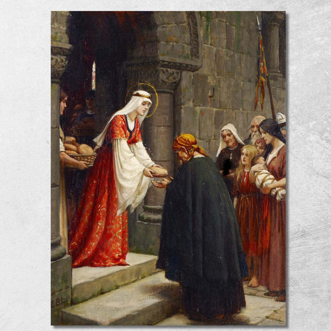 La Carità Di Santa Elisabetta D'Ungheria Edmund Blair Leighton ebl22 quadro stampato su tela La Carità Di Santa Elisabetta D'Ungheria Edmund Blair Leighton ebl22 quadro stampato su tela