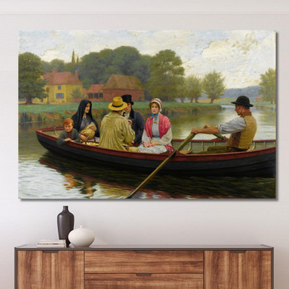 Il Traghetto Edmund Blair Leighton ebl24 quadro stampato su tela