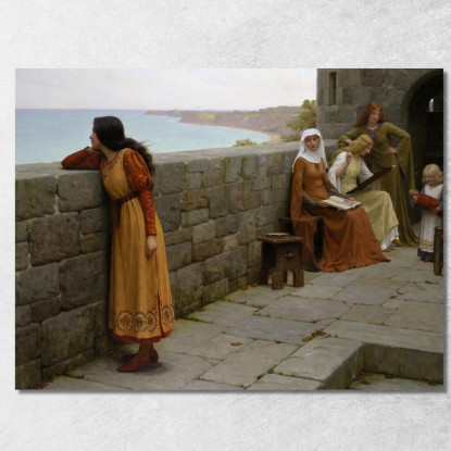 L'Ostaggio Edmund Blair Leighton ebl25 quadro stampato su tela