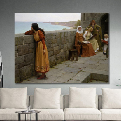 L'Ostaggio Edmund Blair Leighton ebl25 quadro stampato su tela