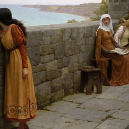 L'Ostaggio Edmund Blair Leighton ebl25 quadro stampato su tela