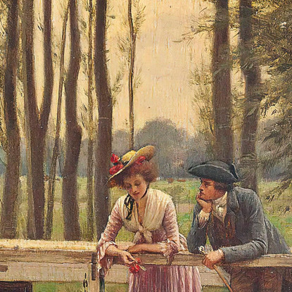 Il Luogo Dell'Incontro Edmund Blair Leighton ebl27 quadro stampato su tela