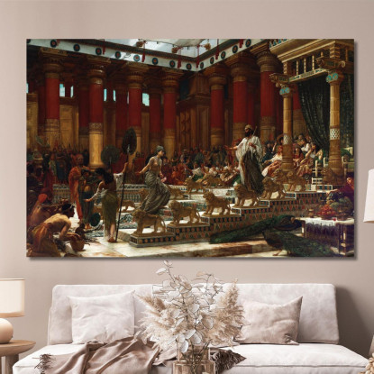 La Visita Della Regina Di Saba Al Re Salomone Edward John Poynter ejp30 quadro stampato su tela