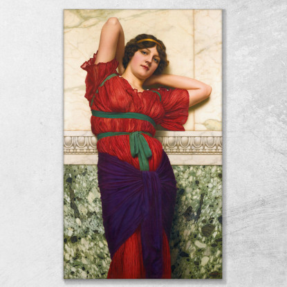 Contemplazione 2 John William Godward jwg25 quadro stampato su tela