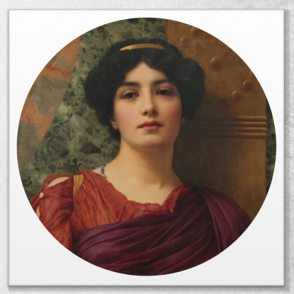 Contemplazione John William Godward jwg26 quadro stampato su tela