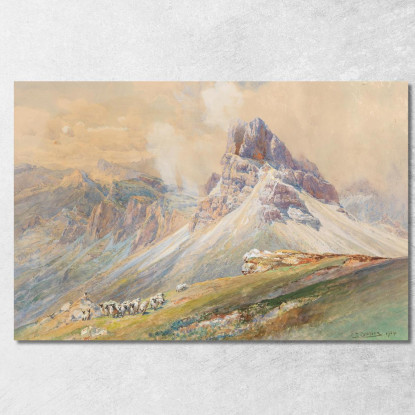 Dalle Dolomiti Edward Theodore Compton etc28 quadro stampato su tela