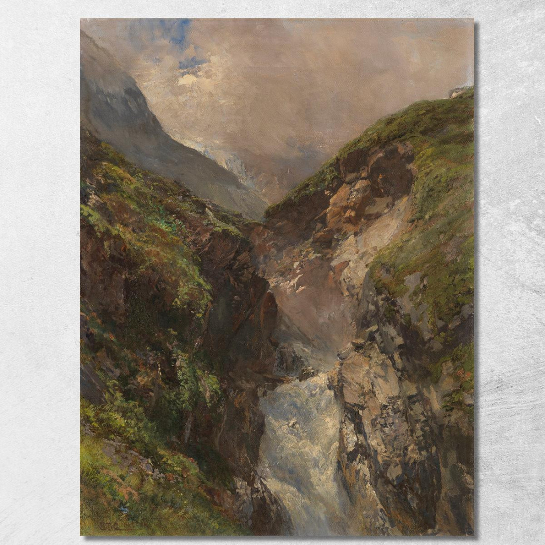 Gola Montana Con Cascata Impetuosa Edward Theodore Compton etc29 quadro stampato su tela Gola Montana Con Cascata Impetuosa Edward Theodore Compton etc29 quadro stampato su tela