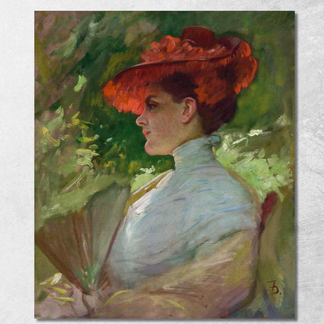 Signora Con Cappello Rosso – Ritratto Di Maggie Wilson Frank Duveneck fdu6 quadro stampato su tela Signora Con Cappello Rosso – Ritratto Di Maggie Wilson Frank Duveneck fdu6 quadro stampato su tela