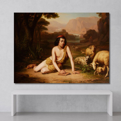 Giotto Disegna Dalla Natura John William Godward jwg33 quadro stampato su tela