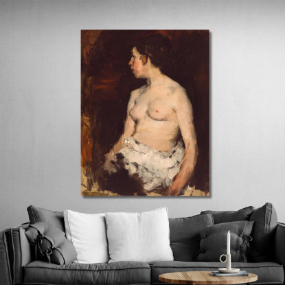 Nudo Seduto Frank Duveneck fdu20 quadro stampato su tela