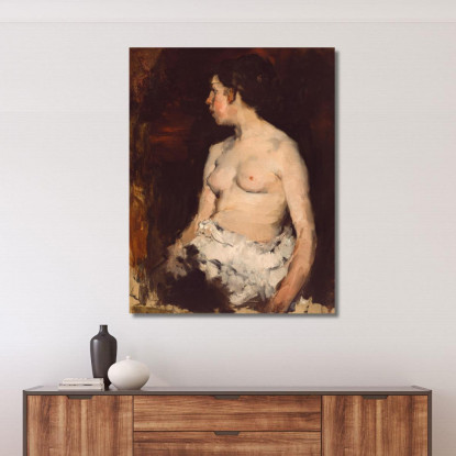 Nudo Seduto Frank Duveneck fdu20 quadro stampato su tela