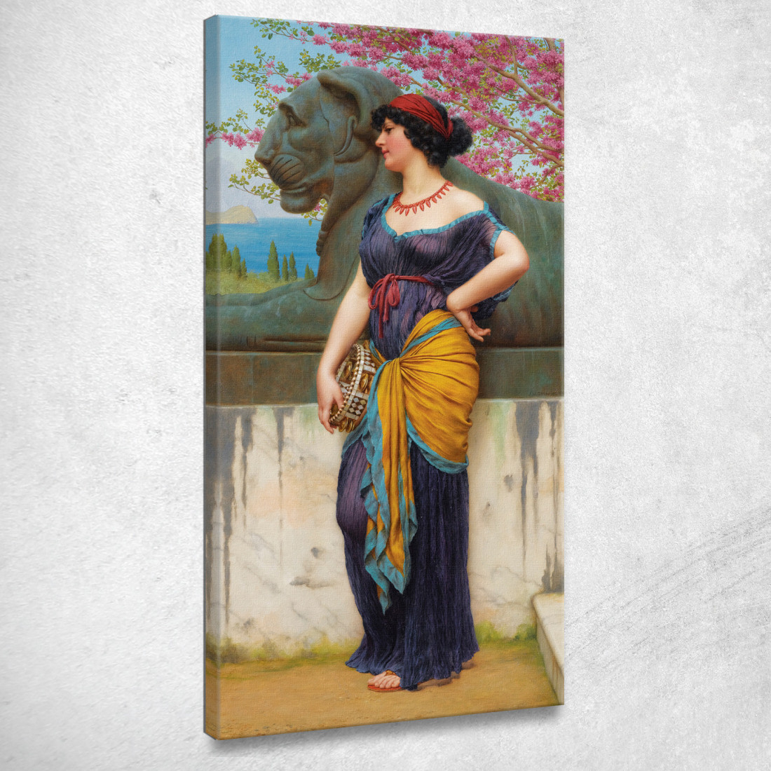 Nel Boschetto Del Tempio Di Iside John William Godward jwg38 quadro stampato su tela Nel Boschetto Del Tempio Di Iside John William Godward jwg38 quadro stampato su tela