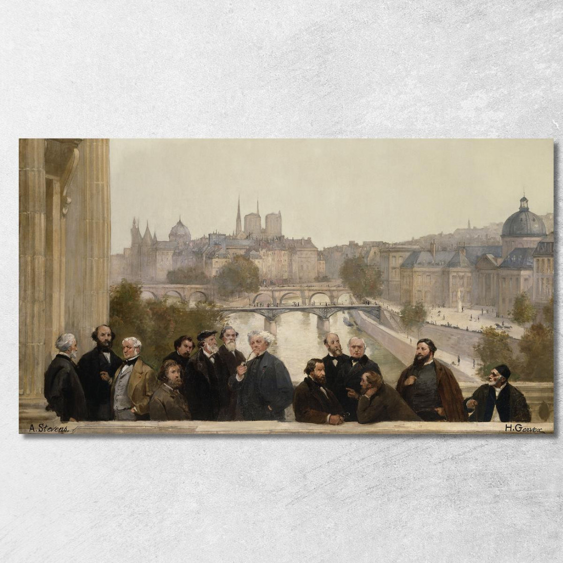 Il Panorama Del Secolo - Dupré Rousseau Isabey Millet Henri Gervex hgr22 quadro stampato su tela Il Panorama Del Secolo - Dupré Rousseau Isabey Millet Henri Gervex hgr22 quadro stampato su tela