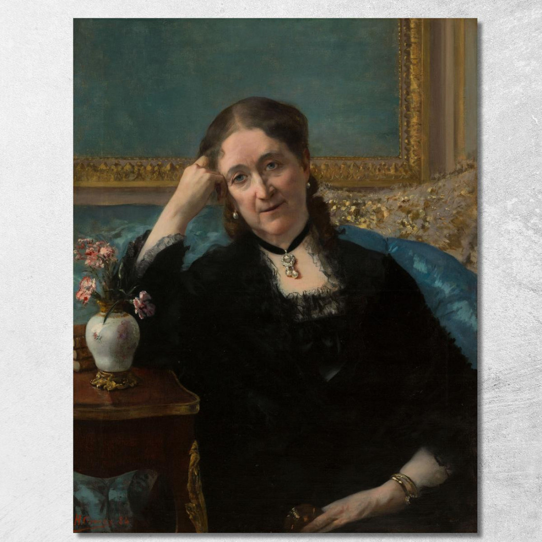 Ritratto Di Madame Blerzy Henri Gervex hgr28 quadro stampato su tela Ritratto Di Madame Blerzy Henri Gervex hgr28 quadro stampato su tela