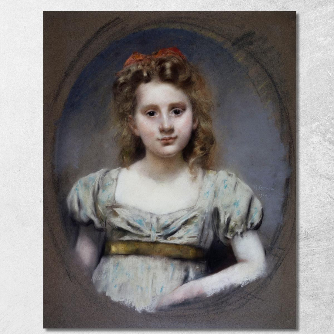 Ritratto Di Mlle Suzanne Malvesin A 12 Anni Henri Gervex hgr30 quadro stampato su tela Ritratto Di Mlle Suzanne Malvesin A 12 Anni Henri Gervex hgr30 quadro stampato su tela